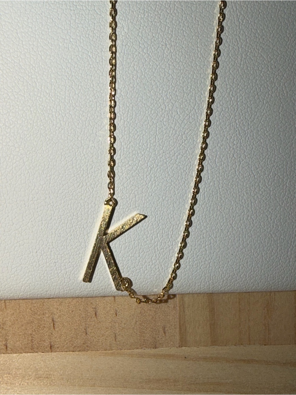 Gold Initial 'K' Pendant Necklace - Women's Jewelry